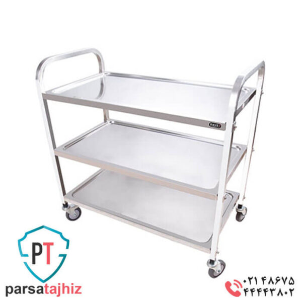 ترولی سه طبقه استیل مدل 21830