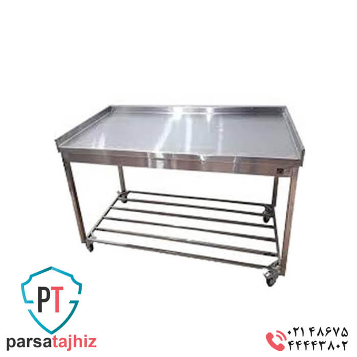 wheeled-steel-workbench-190 میز کار استیل چرخ دار 190